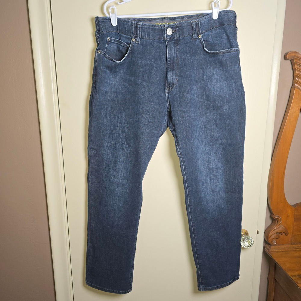 Lee Extreme Motion MVP Mens Jeans 38x30 Dark Blue Denim Wash - Picture 10 of 11